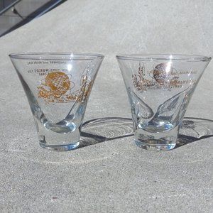 MCM Barware World's Fair New York 1964-1965 Pair (2) Souvenir SHOT GLASS…